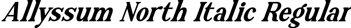 Allyssum North Italic Regular font - Allyssum North Italic.otf