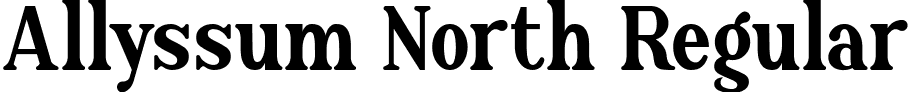 Allyssum North Regular font - Allyssum North.otf