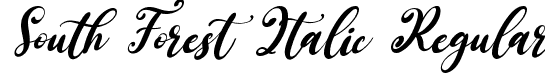 South Forest Italic Regular font - South Forest Italic.otf