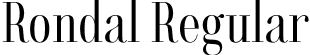 Rondal Regular font - RondalRegular-K7ORW.otf