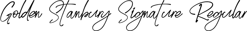 Golden Stanbury Signature Regular font - Golden Stanbury.ttf