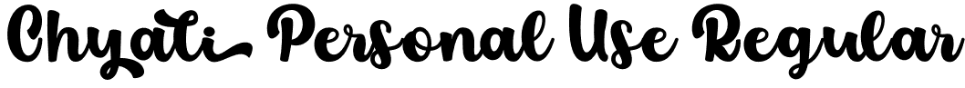 Chyali Personal Use Regular font - ChyaliPersonalUse-eZpze.otf