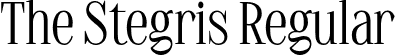 The Stegris Regular font - Letterhend - TheStegris-Regular.otf