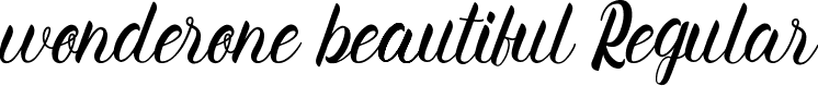 wonderone beautiful Regular font - FontsFree-Net-WonderoneBeautiful.ttf