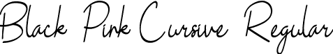 Black Pink Cursive Regular font - BlackPink-Cursive-Demo.ttf