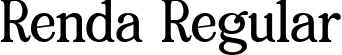 Renda Regular font - Renda.ttf