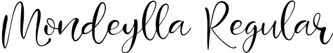 Mondeylla Regular font - Mondeylla.otf