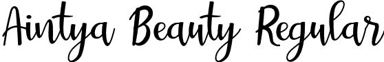 Aintya Beauty Regular font - Aintya Beauty.otf