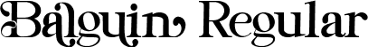 Balguin Regular font - Balguin.ttf