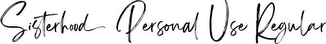 Sisterhood Personal Use Regular font - SisterhoodPersonalUse-x3xGr.ttf