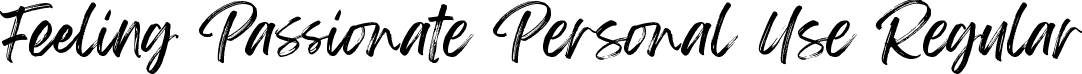 Feeling Passionate Personal Use Regular font - FeelingPassionateRegular-gxp34.ttf