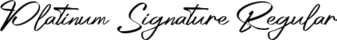 Platinum Signature Regular font - Platinum Signature.ttf