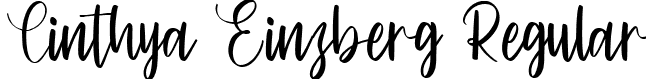 Cinthya Einzberg Regular font - Cinthya Einzberg.ttf