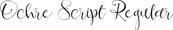 Ochre Script Regular font - Ochre Script.ttf