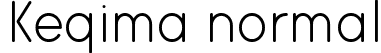 Keqima normal font - Keqima.ttf