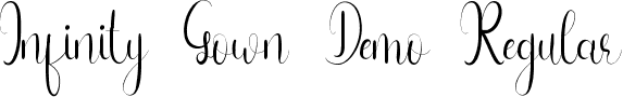 Infinity Gown Demo Regular font - InfinityGownDemoRegular.ttf