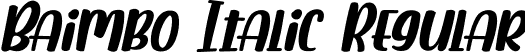 Baimbo Italic Regular font - Baimbo Italic.ttf