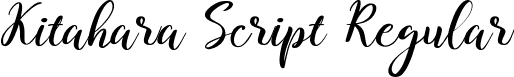 Kitahara Script Regular font - KitaharaScript.ttf