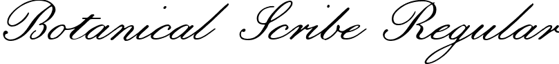 Botanical Scribe Regular font - BotanicalScribe.ttf