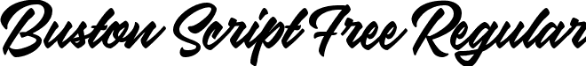 Buston Script Free Regular font - Buston Script Free.ttf