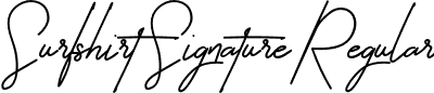 Surfshirt Signature Regular font - SurfshirtSignature.otf