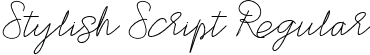 Stylish Script Regular font - Stylish Script.otf