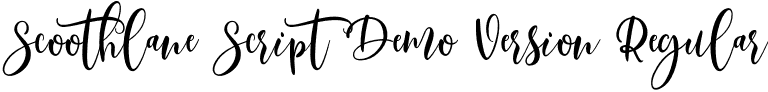 Scoothlane Script Demo Version Regular font - Scoothlane Script Demo Version.otf