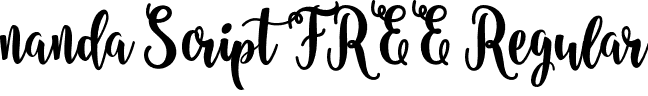 nanda Script FREE Regular font - nanda FREE.otf