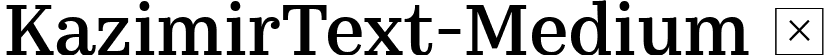 KazimirText-Medium  font - KazimirText-Medium.ttf