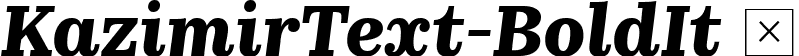 KazimirText-BoldIt  font - KazimirText-BoldIt.ttf