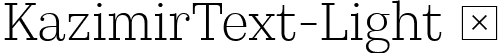 KazimirText-Light  font - KazimirText-Light.ttf