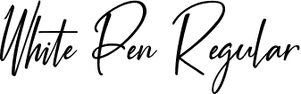 White Pen Regular font - White Pen.ttf