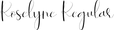 Roselyne Regular font - Roselyne.ttf