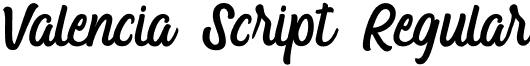 Valencia Script Regular font - Valencia Script.otf