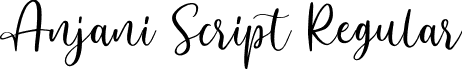 Anjani Script Regular font - Anjani DEMO.ttf