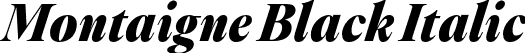 Montaigne Black Italic font - Montaigne-BlackItalic.otf