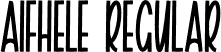 Aifhele Regular font - aifhele-vm98e.otf