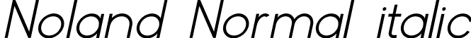 Noland Normal italic font - Noland Normal Italic.ttf