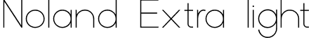 Noland Extra light font - Noland Extralight.ttf