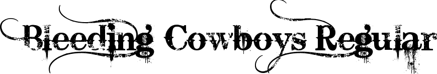 Bleeding Cowboys Regular font - Bleeding_Cowboys.ttf