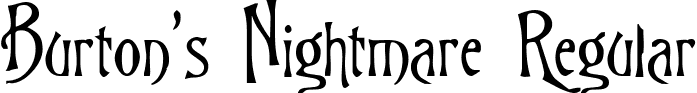 Burton's Nightmare Regular font - NITEMARE.TTF