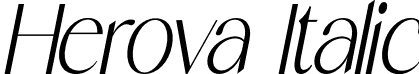 Herova Italic font - HEROVA-ITALIC.otf