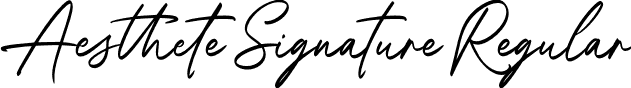 Aesthete Signature Regular font - aesthete-signature.otf