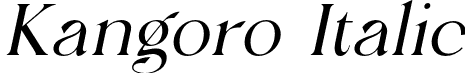 Kangoro Italic font - kangoro-italic.otf