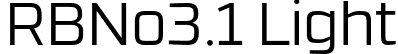 RBNo3.1 Light font - RBNo3.1-Light.otf