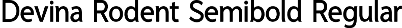 Devina Rodent Semibold Regular font - DevinaRodent-Semibold.otf