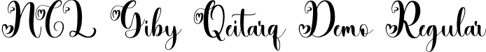 NCL Giby Qeitarq Demo Regular font - NCLGibyQeitarq-Demo.otf