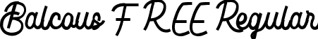 Balcous FREE Regular font - Balkous FREE.ttf