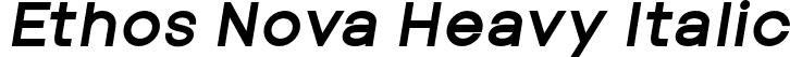 Ethos Nova Heavy Italic font - EthosNova-HeavyItalic.otf