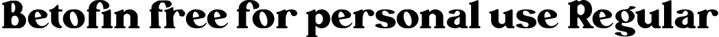 Betofin free for personal use Regular font - Betofin free for personal use.otf